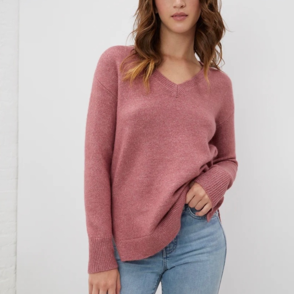 Comfy V-Neck Sweater | UpWest | Deco Rose | NWT (Size S)